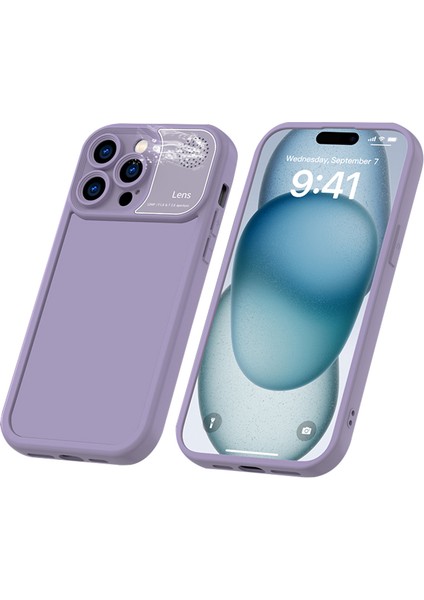 iPhone 14 Pro Kılıf Yumuşak Silikon Telefon Kılıfı Aromaterapi Tabletli Düşmeyi Önleyici Telefon Kabuğu-Mor (Yurt Dışından)