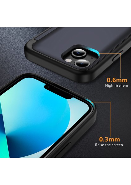 iPhone 13/14 Için Kickstand Telefon Kılıfı Slim-Fit Tpu+Pc Telefon Kapağı, Kart Tutuculu-Safir (Yurt Dışından) indirimleri