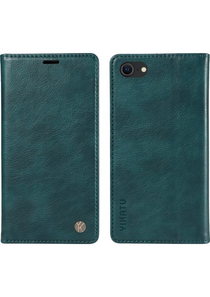 iPhone 7/8 Için Litchi Doku-Mavi Deri Telefon Kılıfı (Yurt Dışından)