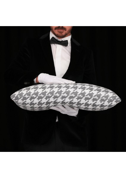 Baby Bukle Kazayağı Desenli 35*65 Kırlent Gri