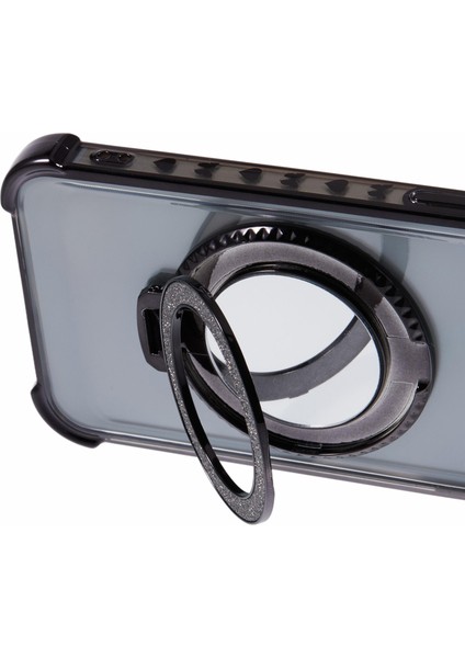iPhone 11 Için Çizilmez Telefon Kılıfı Kickstand ve Ayna-Siyah ile Tpu Parıltılı Telefon Kapağı (Yurt Dışından)