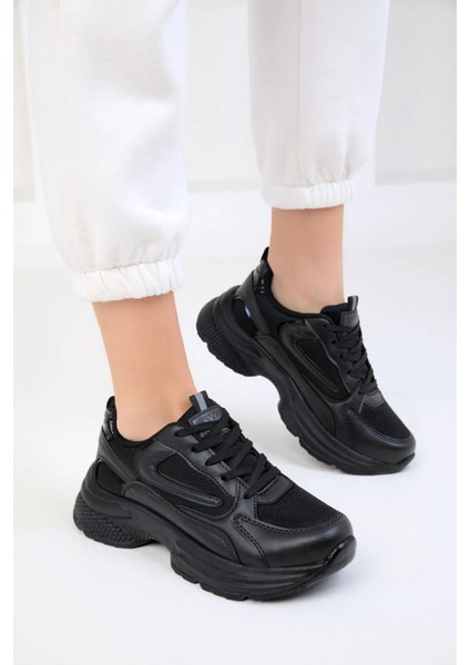 Texa Ortopedik Kadın Spor Ayakkabı Sneakers - Siyah