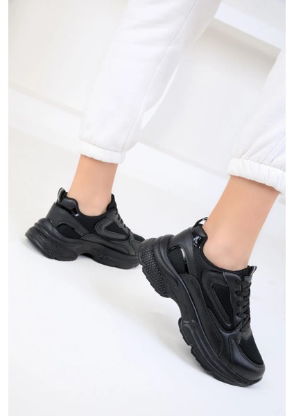 Texa Ortopedik Kadın Spor Ayakkabı Sneakers - Siyah