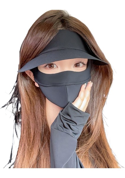 Güneş Koruyucu Maske Uv Korumalı Buz Ipek Nefes Alabilen Göz Köşesi Güneş Maskelerinin Tüm Yüzünü Kaplamak Için (Yurt Dışından)