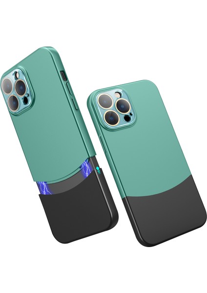 iPhone 15 Pro Için Telefon Kılıfı Renk Ekleme Cam Lensli Filmli Çıkarılabilir 2'si 1 Arada Pc Telefon Kapağı - Ordu Yeşili (Yurt Dışından)