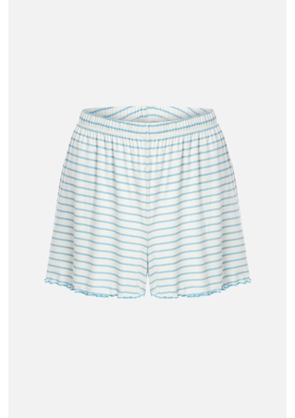 Kadın Baby Ovelok Detaylı Şortlu Pijama Takımı