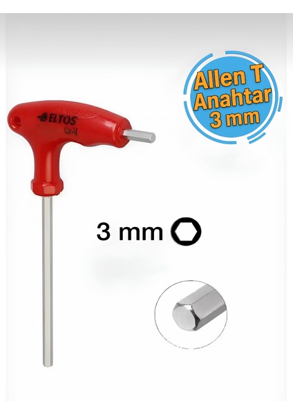 T Tipi Allen Anahtar 3 mm