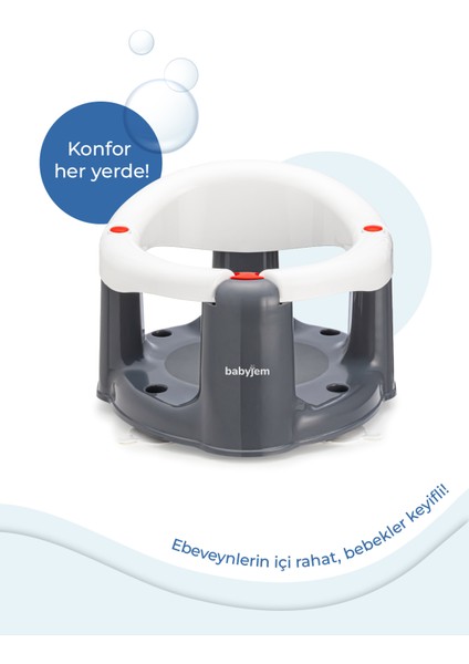 Babyjem Önden Açılır Banyo & Mama Oturağı 636 Gri