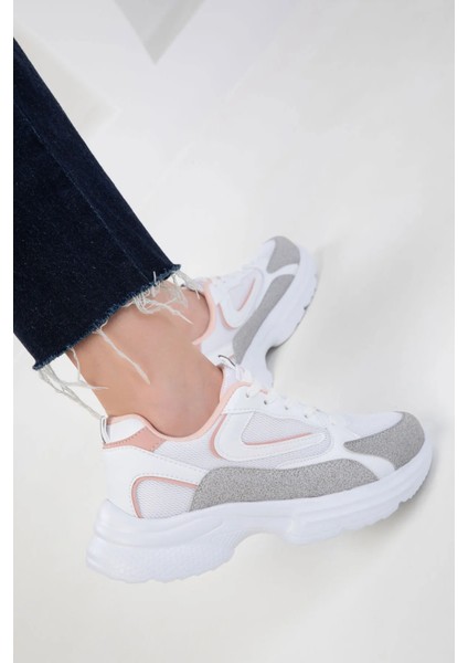 Texa Ortopedik Kadın Spor Ayakkabı Sneakers - Beyaz Pudra fiyatları