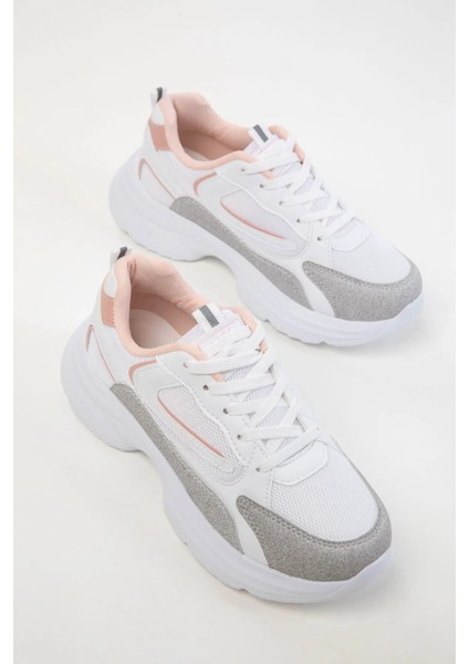 Texa Ortopedik Kadın Spor Ayakkabı Sneakers - Beyaz Pudra modelleri