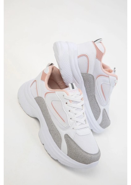 Texa Ortopedik Kadın Spor Ayakkabı Sneakers - Beyaz Pudra fırsatları