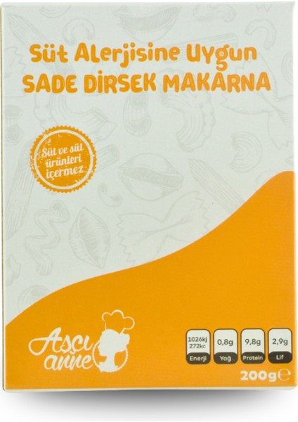 Süt Alerjik Sade Makarna (8+Ay) 250 gr
