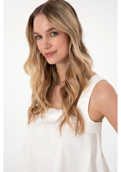 Kadın Krem Gömlek Kısa Kollu 50299476-VR071 fiyatları