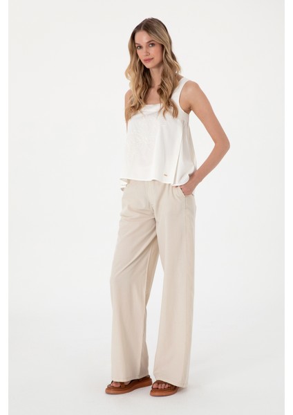 Kadın Krem Gömlek Kısa Kollu 50299476-VR071 fırsatları