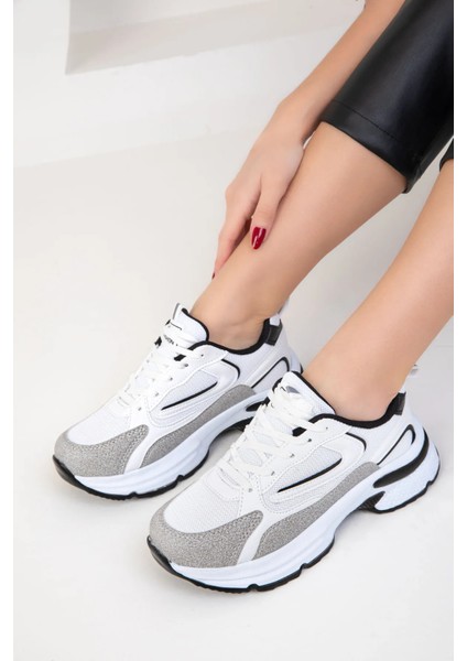 Texa Ortopedik Kadın Spor Ayakkabı Sneakers - Beyaz Siyah modelleri