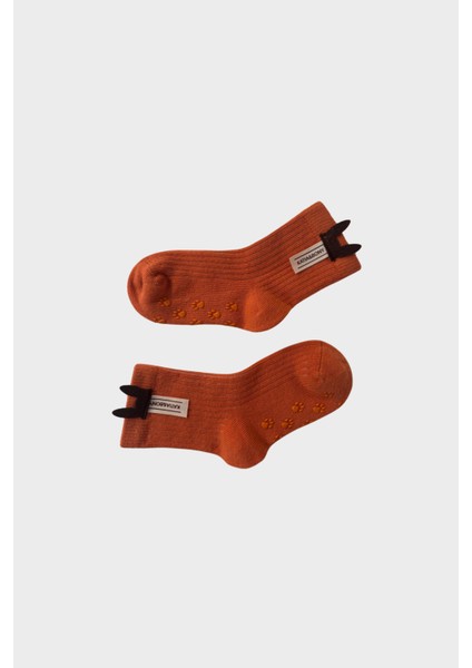 Bebek Aksesuarlı 2'li Soket Çorap Ekru-Kahve indirimleri