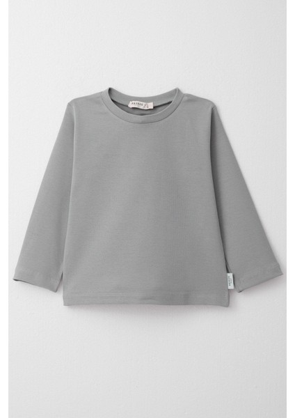 Erkek Çocuk Uzun Kollu Tişört Basic 1-4 Yaş, Açık Gri fırsatları