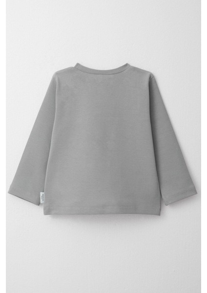 Erkek Çocuk Uzun Kollu Tişört Basic 1-4 Yaş, Açık Gri indirimleri