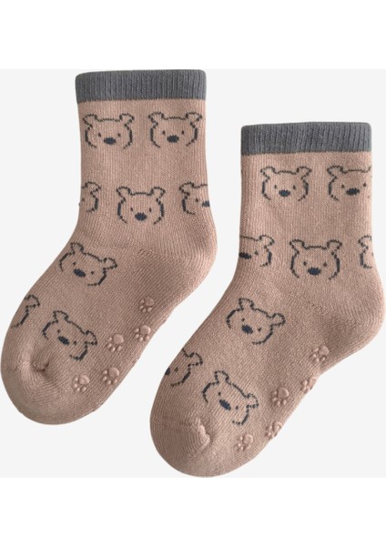 Bebek Sevimli Ayıcık Desenli 3'lü Havlu Soket Çorap modelleri