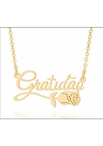 Güllü Isim Kolye Gümüş Kişiye Özel