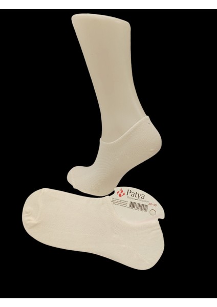 Erkek çorap 12'li ekonomik paket sneaker soket çorap beyaz yumuşak esnek ÇKB2-3