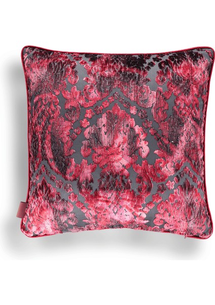Celina Damask Renkli Kadife Kabartmalı 50*50 Biyeli Kırlent Çok Renkli fırsatları