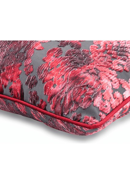 Celina Damask Renkli Kadife Kabartmalı 50*50 Biyeli Kırlent Çok Renkli indirimleri