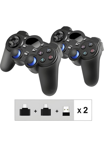 2.4g Wireless 2 Adet Gamepad Kablosuz Oyun Kolu Pc Ps3 Kol Tv Box Android Tv Telefon/tablet Uyumlu indirimleri