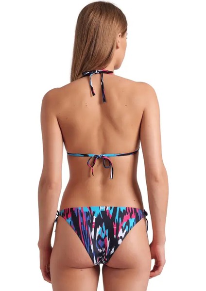 Water Print Kadın Çok Renkli Yüzücü Bikini 007085501