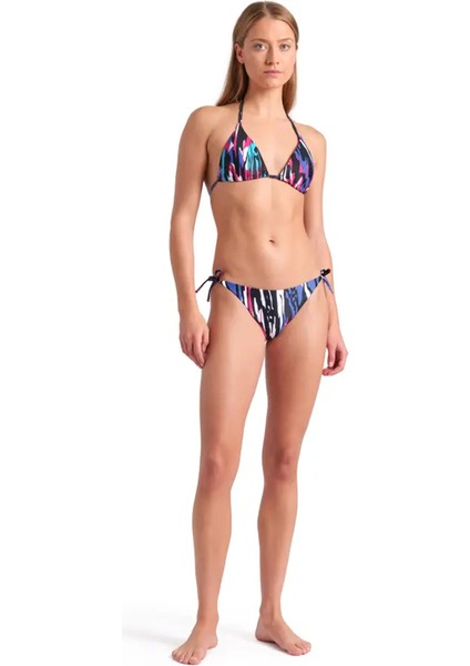 Water Print Kadın Çok Renkli Yüzücü Bikini 007085501