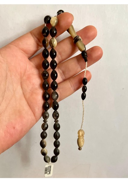 Usta Işi Sistemli Beyzi Kesim Koç Boynuzu Tesbih Özel Ahşap Kutuda