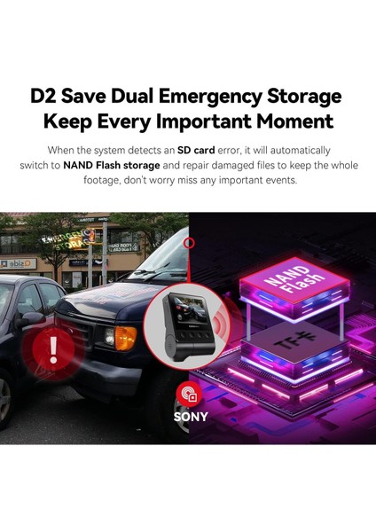 10" Dokunmatik Aynalı Araç Kamerası, 2K+1080P Çift Kayıt, Gece Görüşü, Wifi & Gps, G-Sensör
