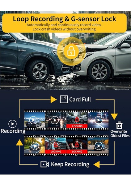 Dash Cam 4k/2k + 1080P 3 Lensli Araç Kamerası fiyatları