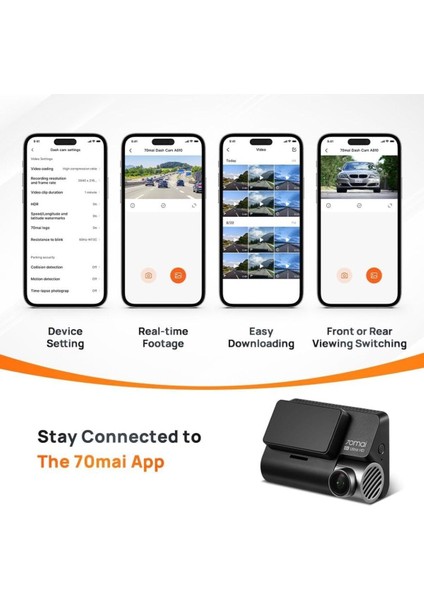 A810-2 4K Dash Cam, Çift Hdr Ön ve Arka Kamera, Dahili Gps ve Akıllı Park Koruma fırsatları