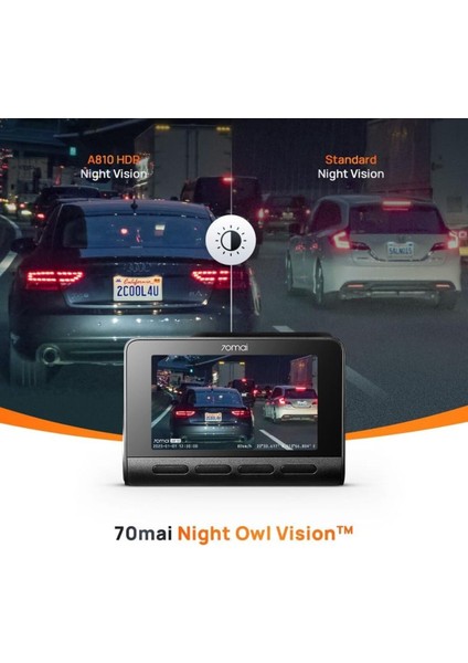 A810-2 4K Dash Cam, Çift Hdr Ön ve Arka Kamera, Dahili Gps ve Akıllı Park Koruma indirimleri