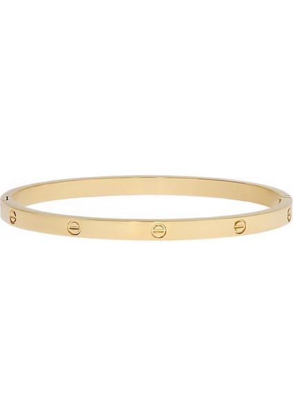 Unisex Şans Model Gold Renk Çelik Bilezik