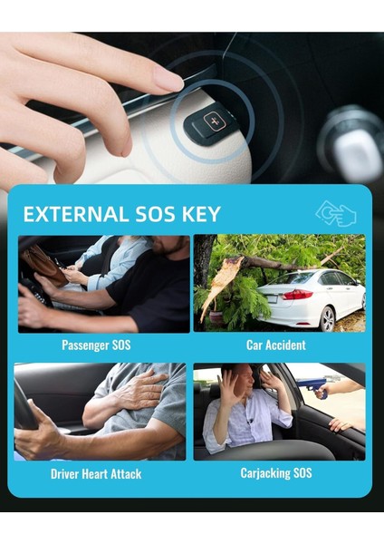 1080P Çift Kameralı Wifi & 4g Araç Kamerası, Adas Destekli, Gps, Gece Görüşü, G-Sensör, 24S Kayıt
