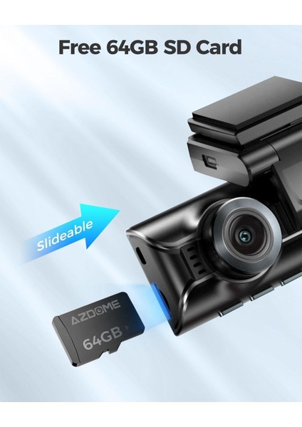 M550 4K + 1080P Dashcam, 5ghz Wifi, Gps, 3.19 Inç IPS Ekran, Süper Gece Görüşü, Wdr