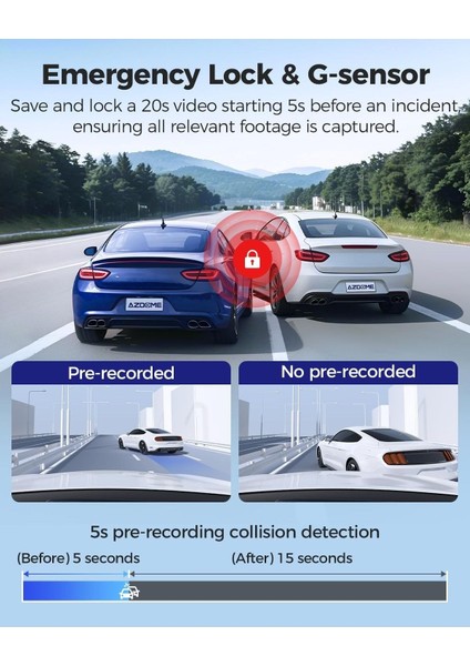 M550 4K + 1080P Dashcam, 5ghz Wifi, Gps, 3.19 Inç IPS Ekran, Süper Gece Görüşü, Wdr
