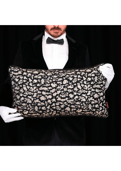 Vicente Leopar Luxury Viskon Şönil 35*65 Biyeli Kırlent Çok Renkli fiyatları