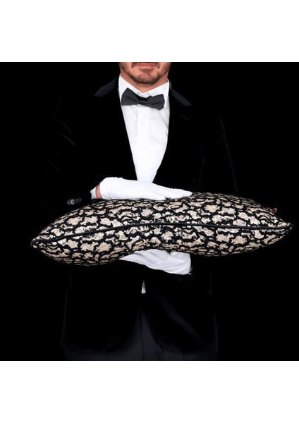 Vicente Leopar Luxury Viskon Şönil 35*65 Biyeli Kırlent Çok Renkli modelleri
