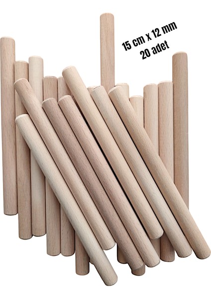 Ahşap Kavale Çıta Çubuk Kavela Pürüzsüz Fırınlı Kayın 12 mm
