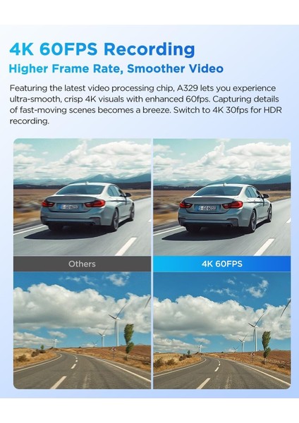 A329 4K 60FPS Dash Kamera, Çift Starvıs 2 Sensör, Wi-Fi 6, 4tb SSD & 512GB Microsd Desteği modelleri
