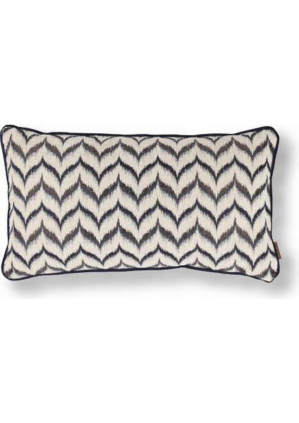 Vicente Zigzag Luxury Viskon Şönil 35*65 Biyeli Kırlent Çok Renkli