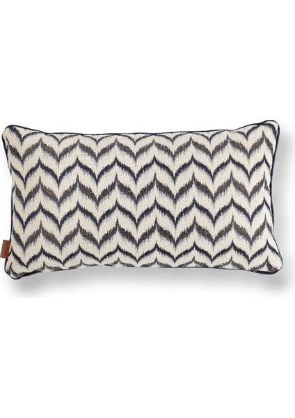 Vicente Zigzag Luxury Viskon Şönil 35*65 Biyeli Kırlent Çok Renkli