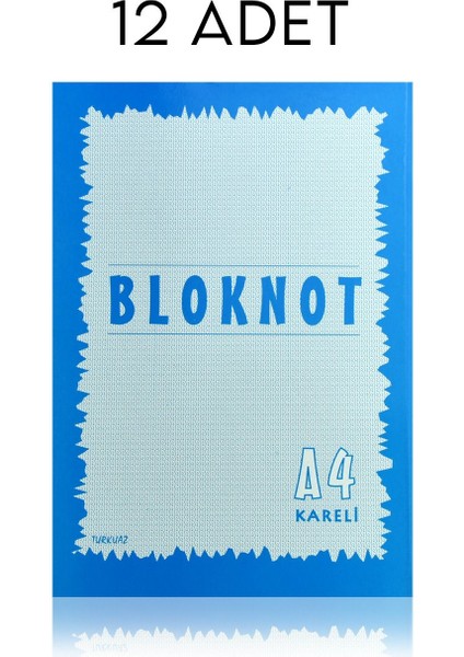 12'li A5 Çizgili Turkuaz Bloknot Karton Kapak