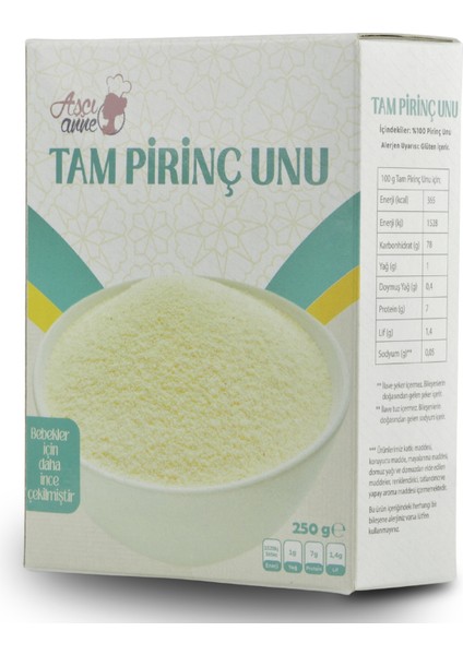 Tam Pirinç Unu 6+Ay 250 gr fiyatları