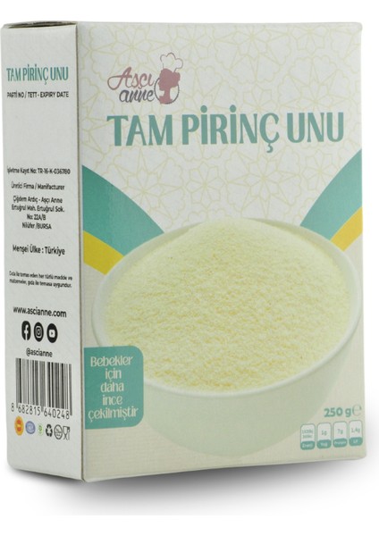 Tam Pirinç Unu 6+Ay 250 gr modelleri