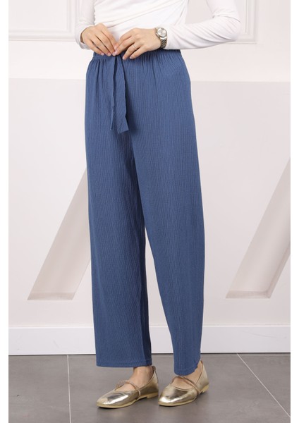 İndigo Bürümcük Bol Paça Pantolon fiyatları