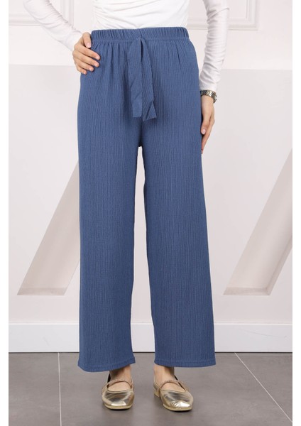 İndigo Bürümcük Bol Paça Pantolon modelleri